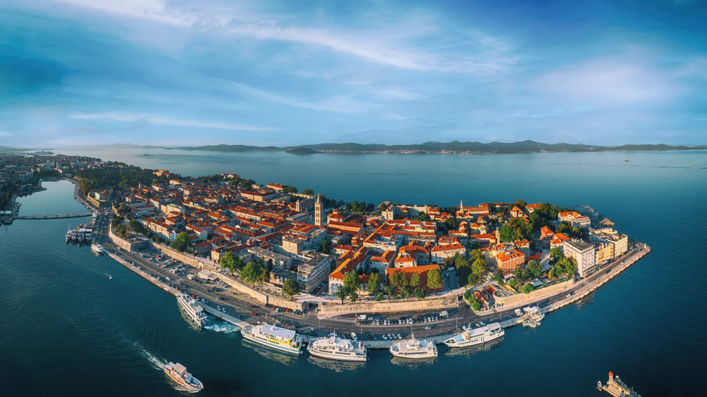 Top view of the Zadar, Croatia.